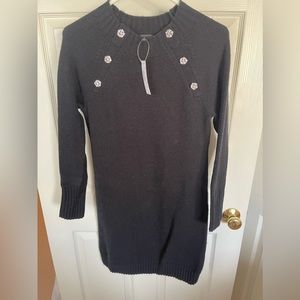 J. Crew jewel shoulder sweater dress, NWT, Small
